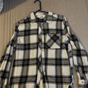 Black and White Plaid Shirt